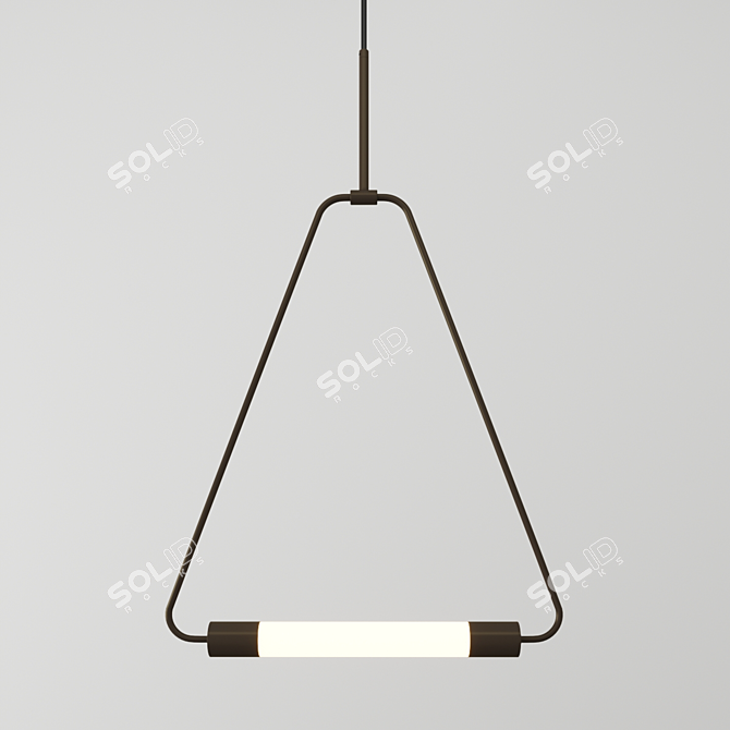 Dot LED Pendant Lamp: Modern Design, Adjustable Height 3D model image 2