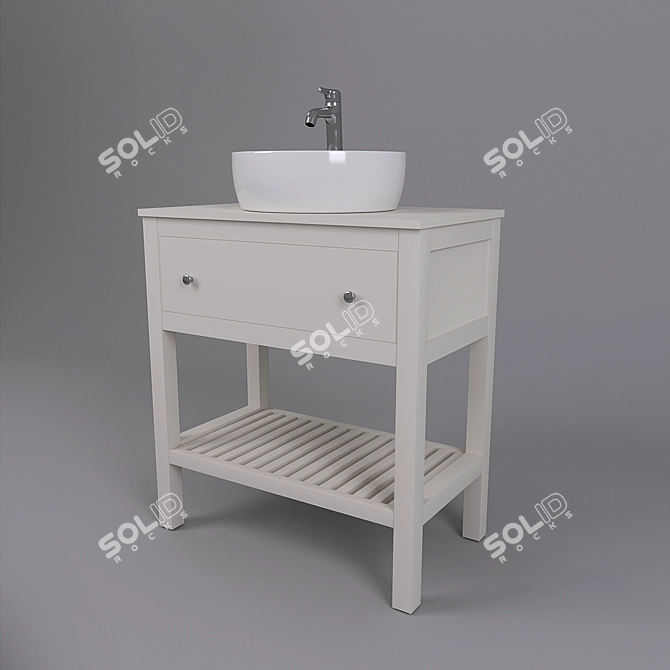 Elegant Ikea Bathroom Set 3D model image 1