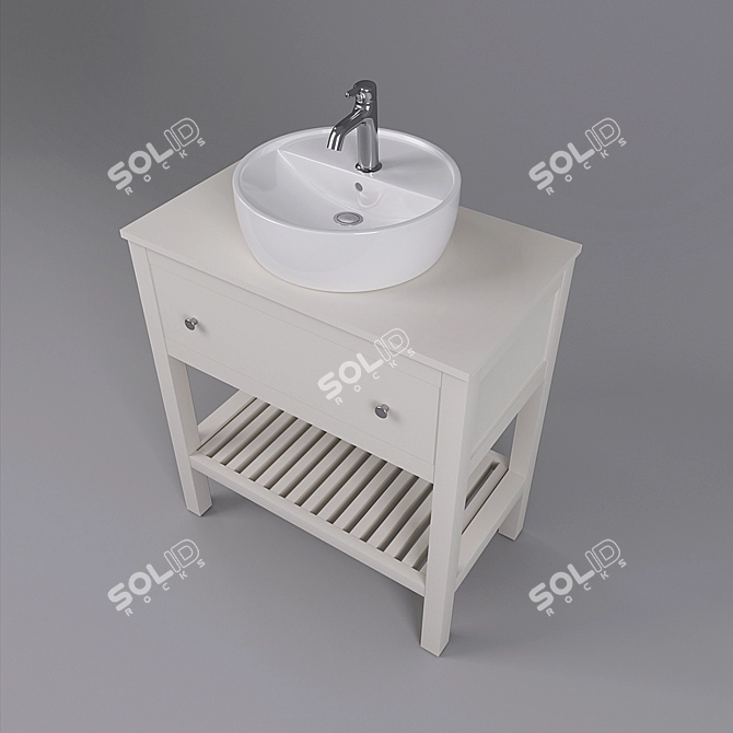 Elegant Ikea Bathroom Set 3D model image 2