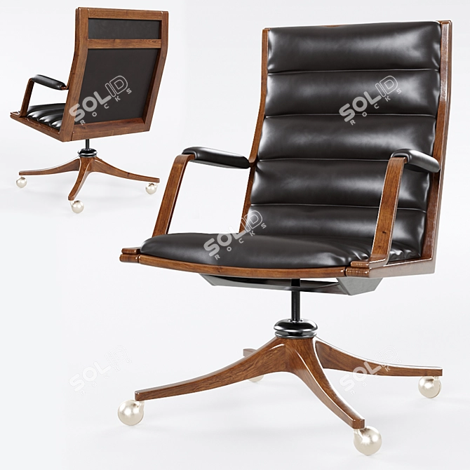 Elegant Office Chair: Wormley's Signature 3D model image 1