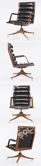 Elegant Office Chair: Wormley's Signature 3D model image 2