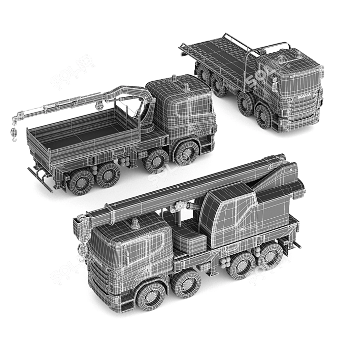Scania Toy Car Kit: Liebherr Crane Truck 3D model image 2