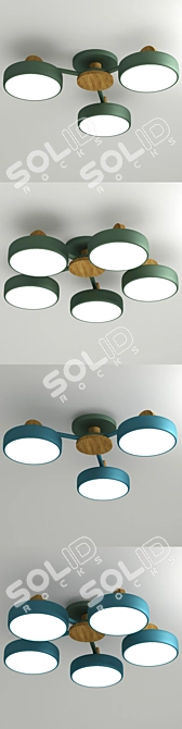 Scandinavian Style LED Chandelier 3D model image 2