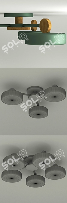 Scandinavian Style LED Chandelier 3D model image 3