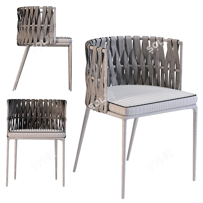 Cozy Cushioned Armchair: Cheerio 3D model image 2