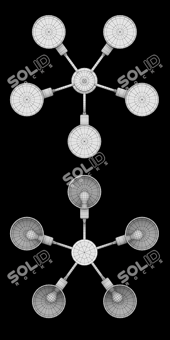 Freya Anita Modern Crystal Chandelier 3D model image 3