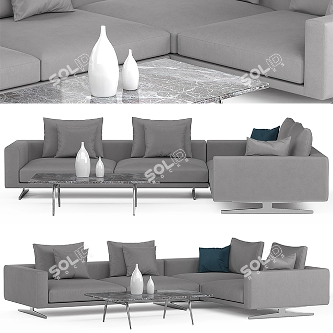  Flexform UV Unwrap 3-Seat Sofa 3D model image 1