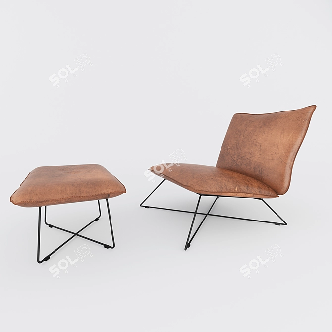 Modern Earl Lounge Chair: Sleek Design 3D model image 3