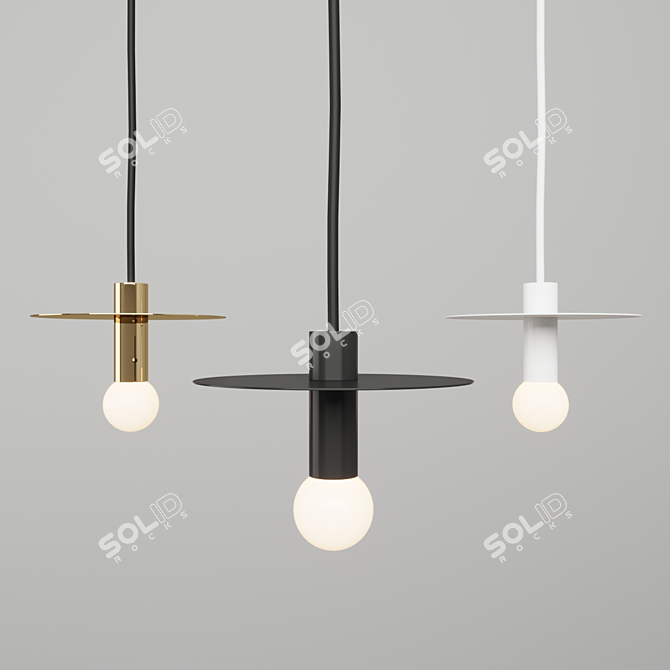 Elegant Dot Pendant Lamp 3D model image 1