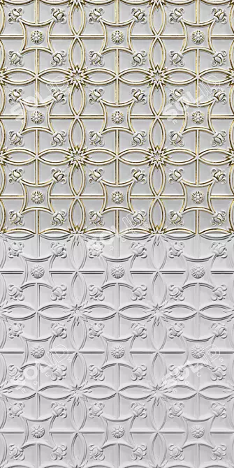 Elegant Ceiling Molding №642 3D model image 2