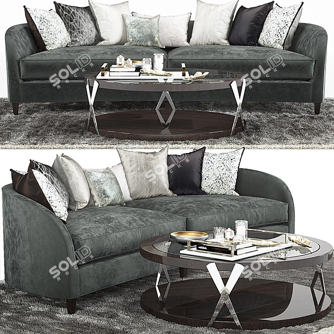 Elegant Richmond Sofa: The Ultimate in Luxury 3D model image 1