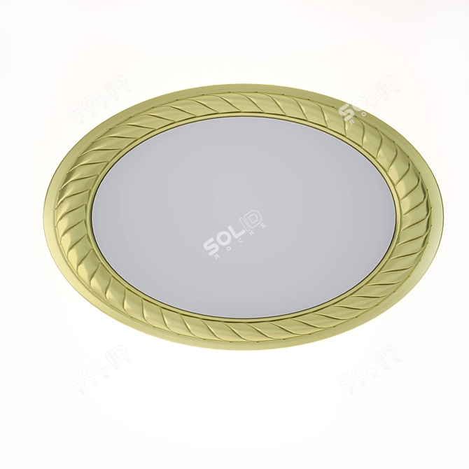 Elegant Oval Mirror Frame 3D model image 1