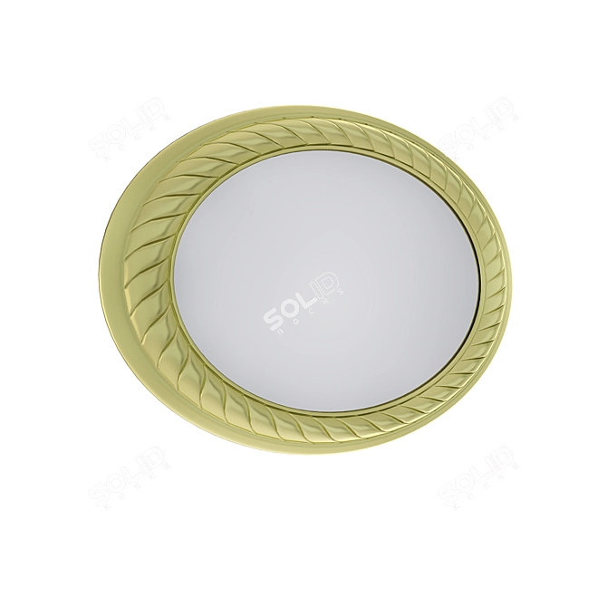 Elegant Oval Mirror Frame 3D model image 2