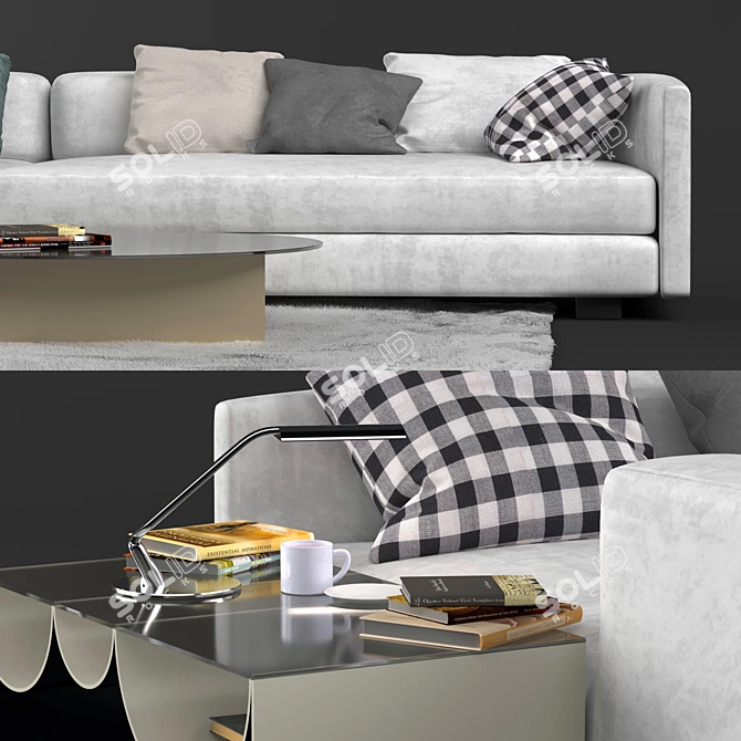 Minotti Granville: Sleek and Stylish 3D model image 2