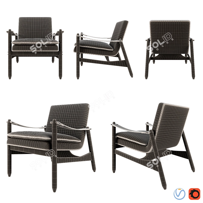 Ipanema Lounge Chair: Timeless Elegance by Jorge Zalszupin 3D model image 2