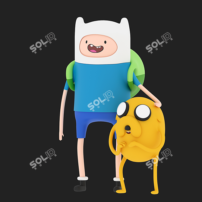 Adventure Time: Fin and Jake 3D model image 2