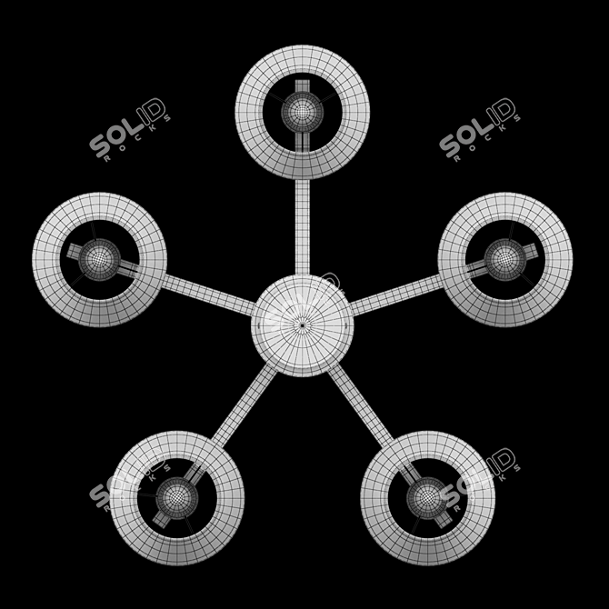 Freya Felisa Chandelier: Elegant Lighting Solution 3D model image 3