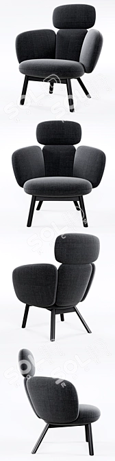 Artifort Bras Highback | Modern Stylish Lounge Chair 3D model image 2