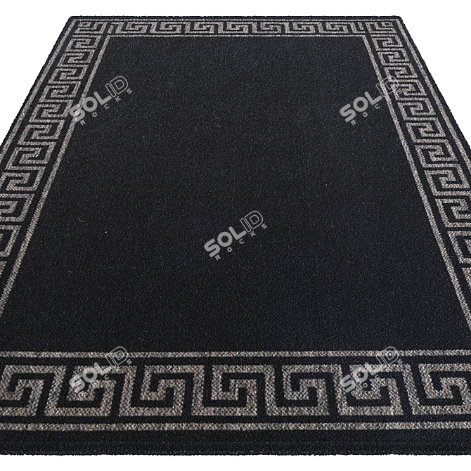 Natural Elegance Jute Rug 3D model image 2