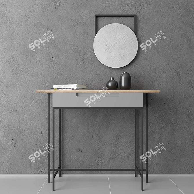 Elegant Savona Console Table 3D model image 1