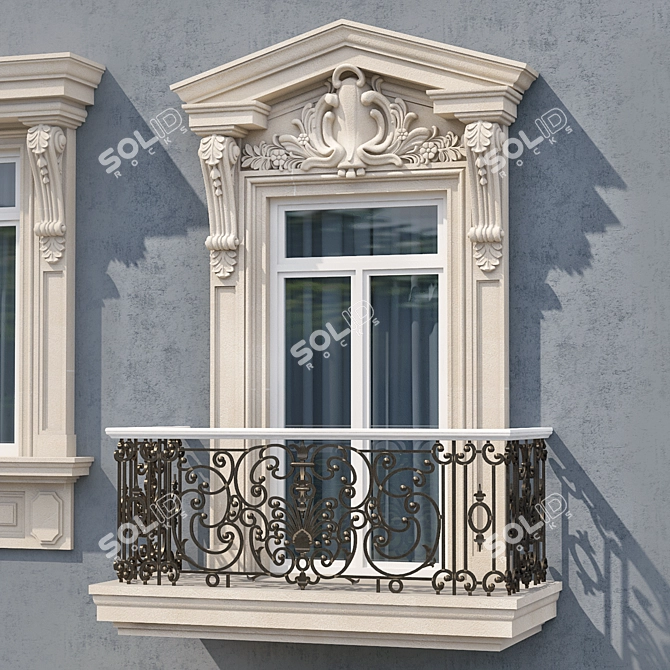 Modern Classic Windows & Doors Kit 3D model image 6