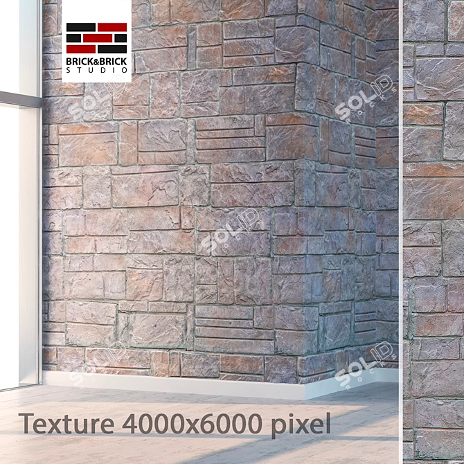 Seamless High-Detail Stone Texture 3D model image 1