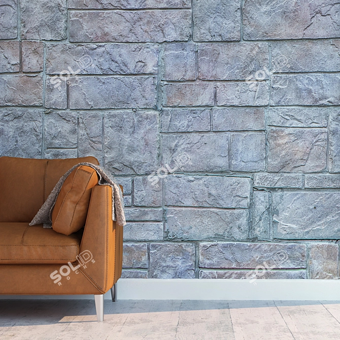 Seamless High-Detail Stone Texture 3D model image 2