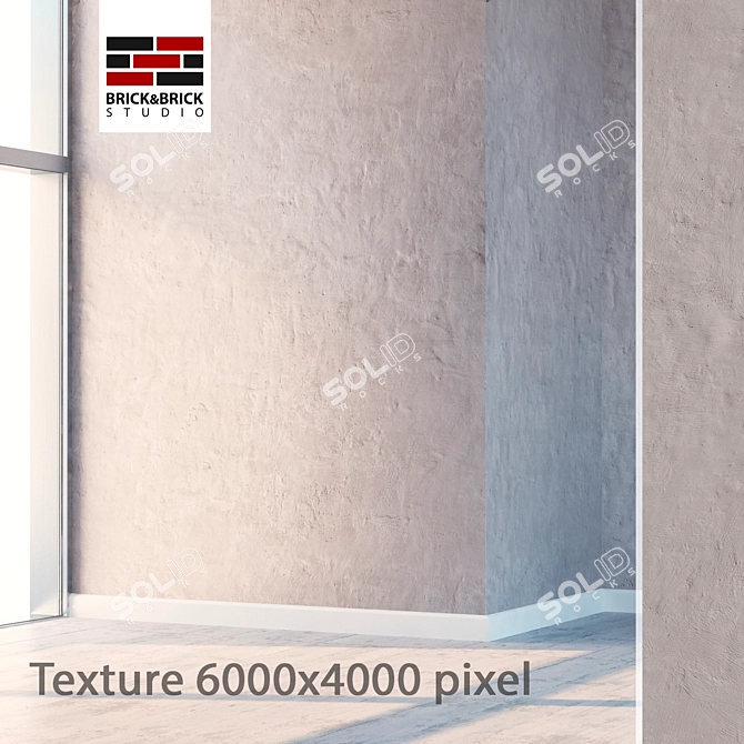 Seamless High Detail Plaster 3D model image 1