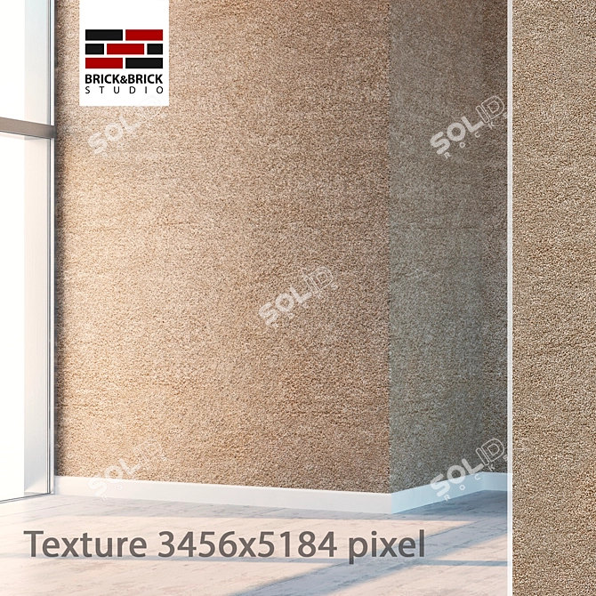 Seamless High-Detail Plaster 3D model image 1