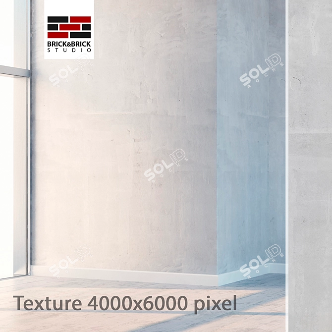 Title: Seamless High-Detail Stucco with Displacement and Normal Maps 3D model image 1