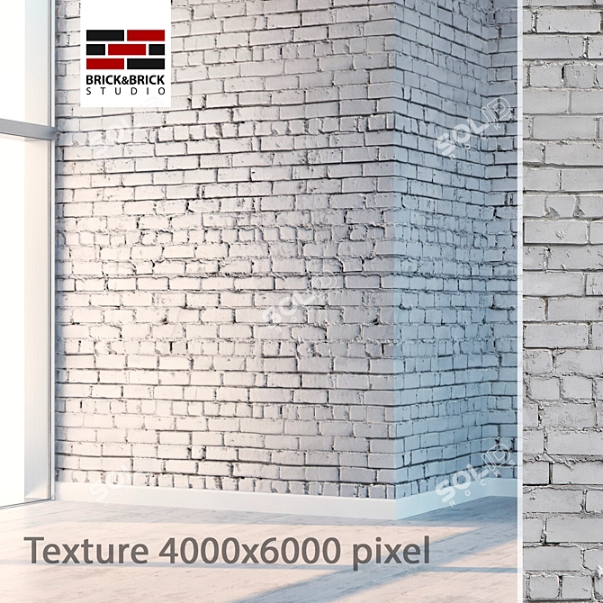 Seamless High Detail Brick 3D model image 1