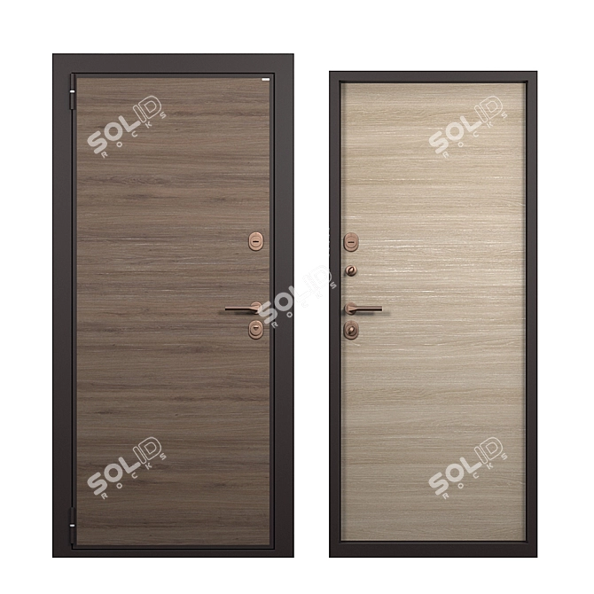 Om Shweda: European-Designed Smart Doors 3D model image 1