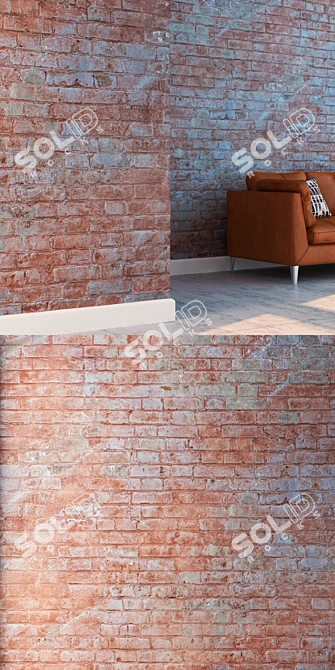 Title: Seamless HD Textured Brick Wall 3D model image 3