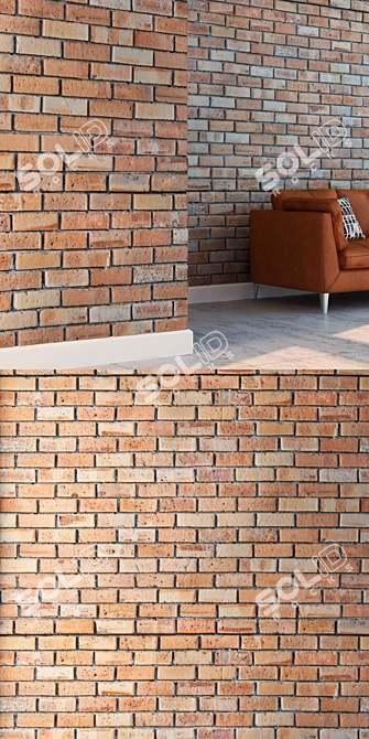 Seamless Detailed Brick 120 3D model image 3