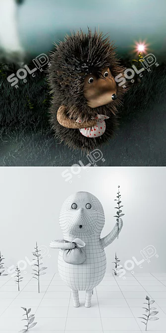 Hedgehog in the Mist 3D model image 3