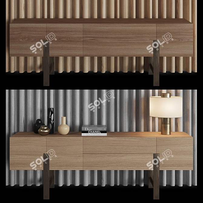 Elegant Gala and Rideau Boiserie: Chest & Panel 3D model image 1