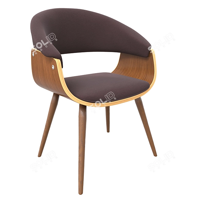 Frederick Upholstered Side Chair 3D model image 2