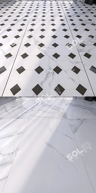 Marble Floor Set 23 - High Quality Vray Material 3D model image 2