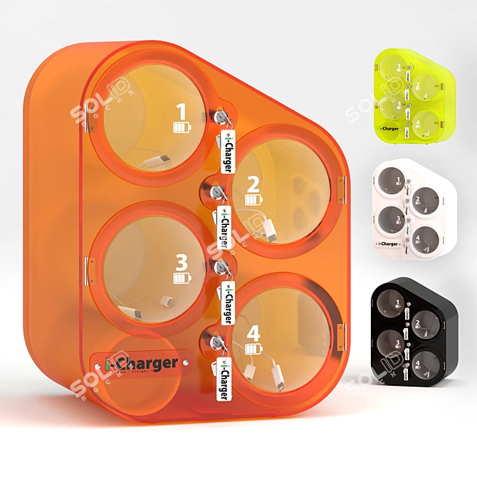 PERLA i-Charger: The Ultimate Charging Station 3D model image 1