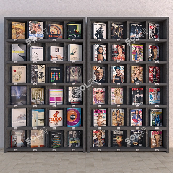 Book & Magazine Display: Vray Material 3D model image 1