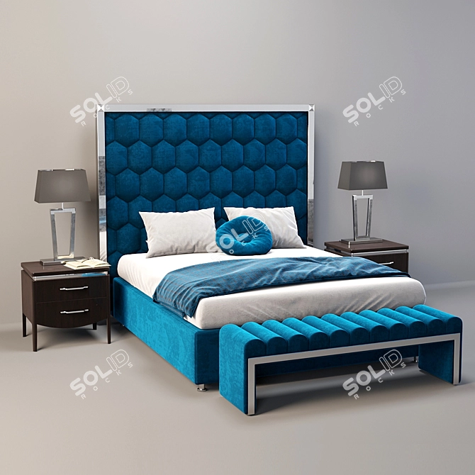 Luxury Italian Bedroom Set - NIGHT 7 DV HOME 3D model image 1