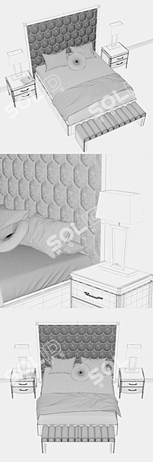 Luxury Italian Bedroom Set - NIGHT 7 DV HOME 3D model image 3