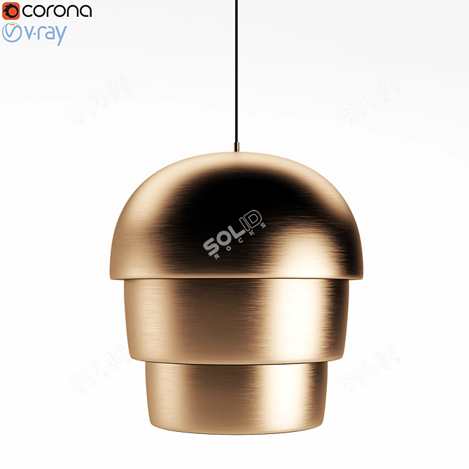 Nature-inspired Pine Cone Pendant Lamp: Warm & Contemporary 3D model image 1