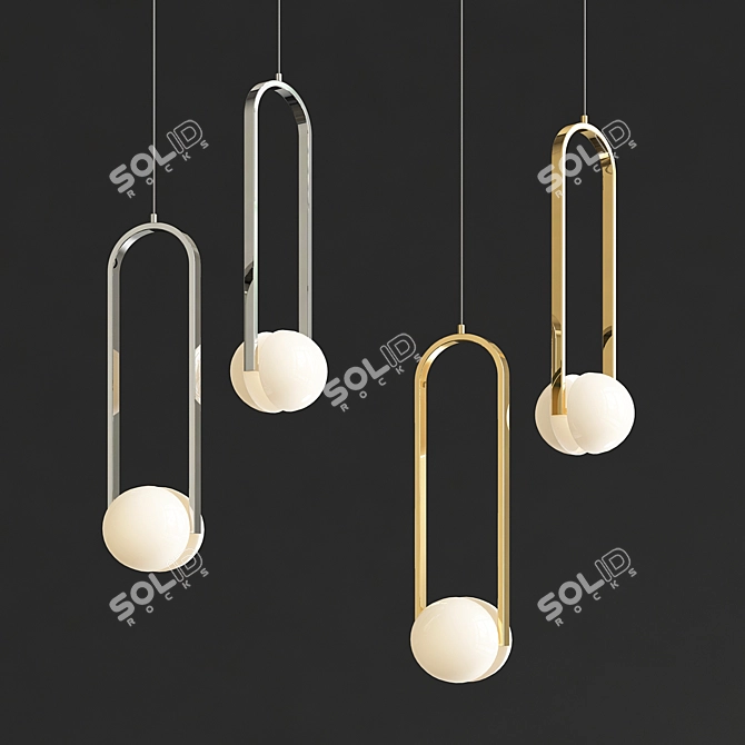 Elegant Audrey Pendant Light 3D model image 1
