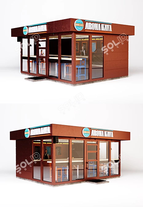 TurboSmooth Recommended For Coffee House 3D model image 2