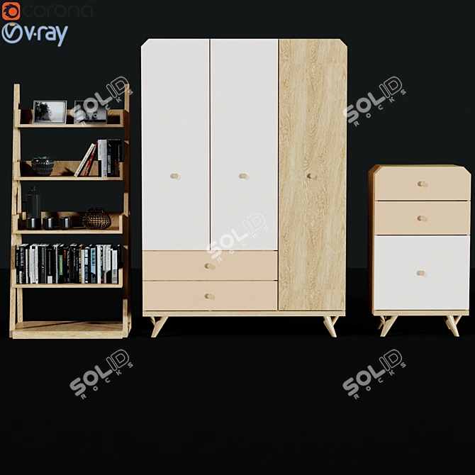 Kids Dream Wardrobe 3D model image 2