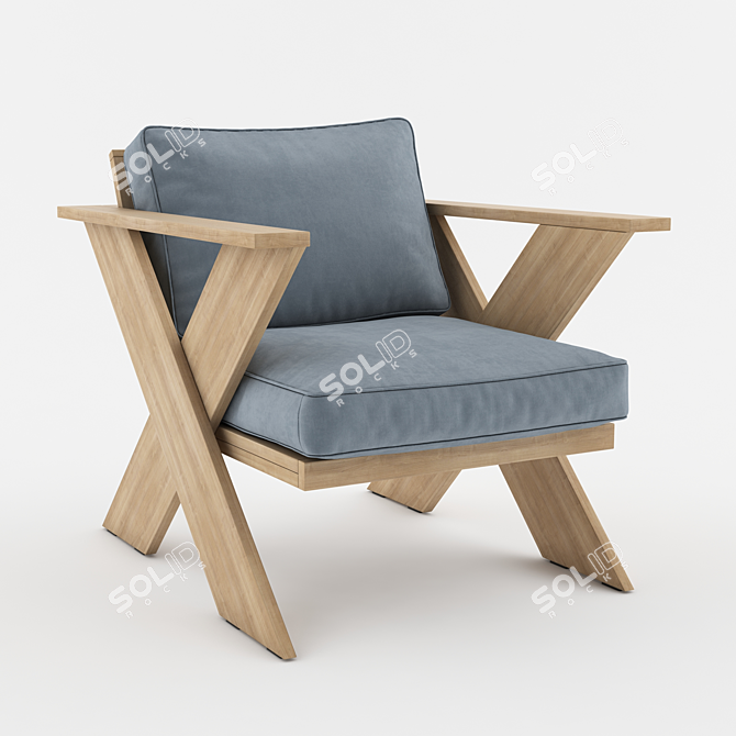 Outdoor Comfort Armchair 3D model image 1