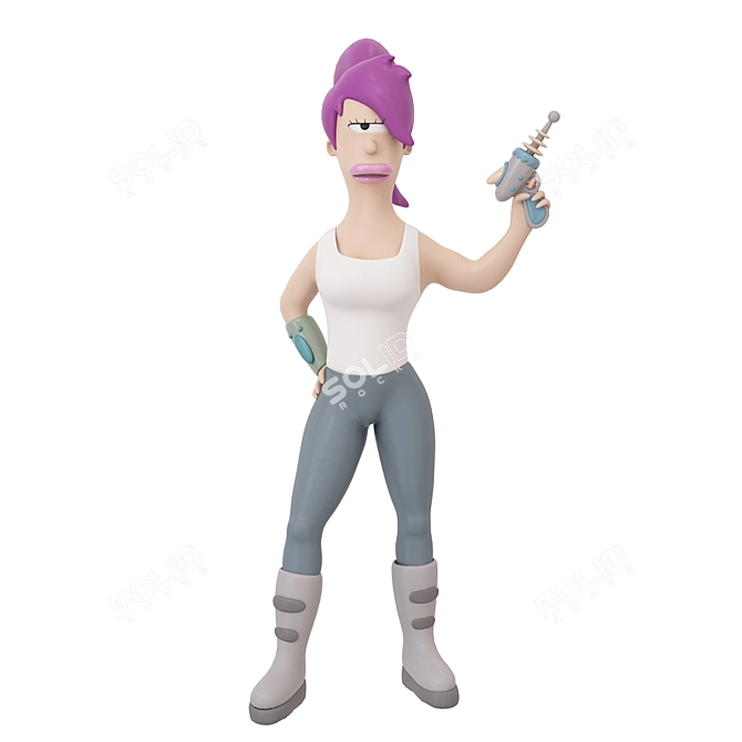 Futurama Leela Action Figures 3D model image 1