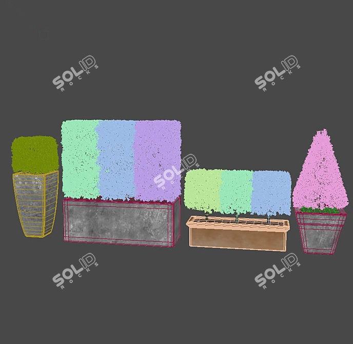 Versatile Buxus Microphylla Hedge 3D model image 2