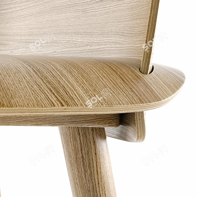 Muuto Nerd Bar Stool: Contemporary Comfort 3D model image 7